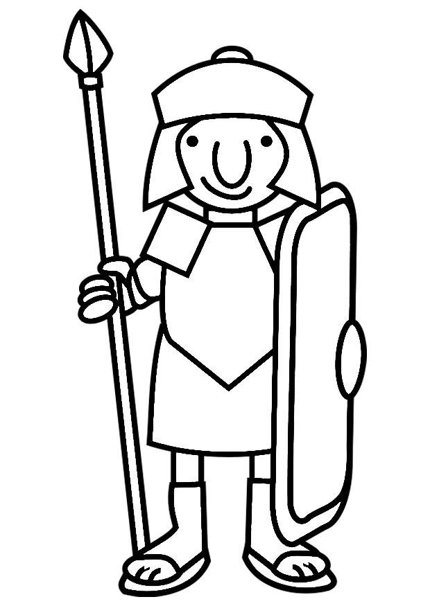 620x875 Coloring Page Roman Soldier