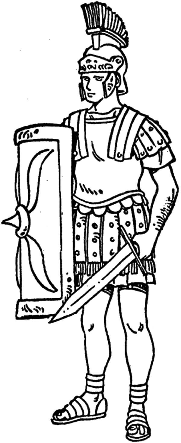 600x1466 Opportunities Roman Soldier Coloring Pages Athenian Ier Colouring