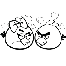 230x230 Angry Birds Romantic Coloring Pages Party Ideas