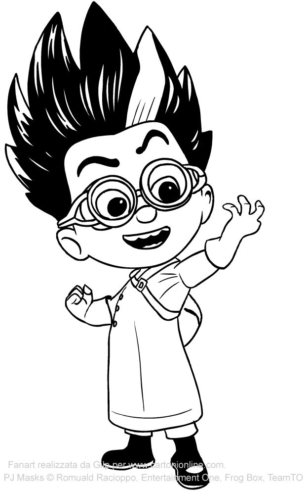 622x992 Romeo Of Pj Masks Coloring Pages