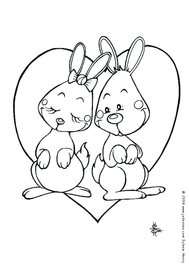 639x900 Valentines Coloring Pages Free Romeo And Rabbits In Love Coloring