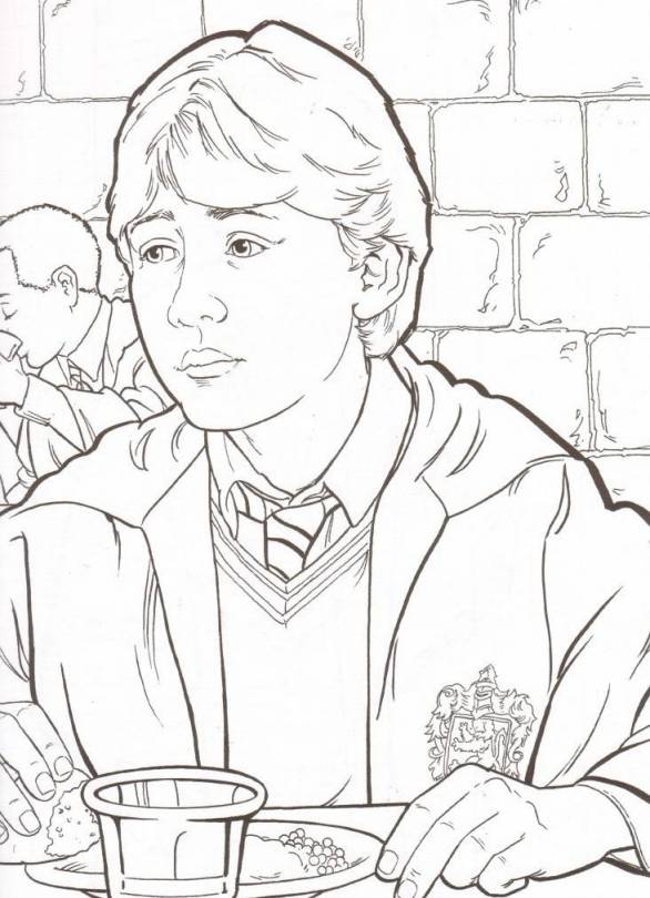 586x810 Harry Potter Ron Coloring Pages