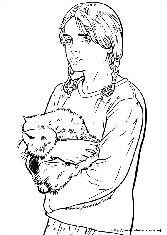567x794 Harry Potter Ron Weasley And Hermione Granger Coloring Pages