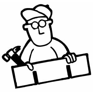 300x300 Roof Worker Coloring Page