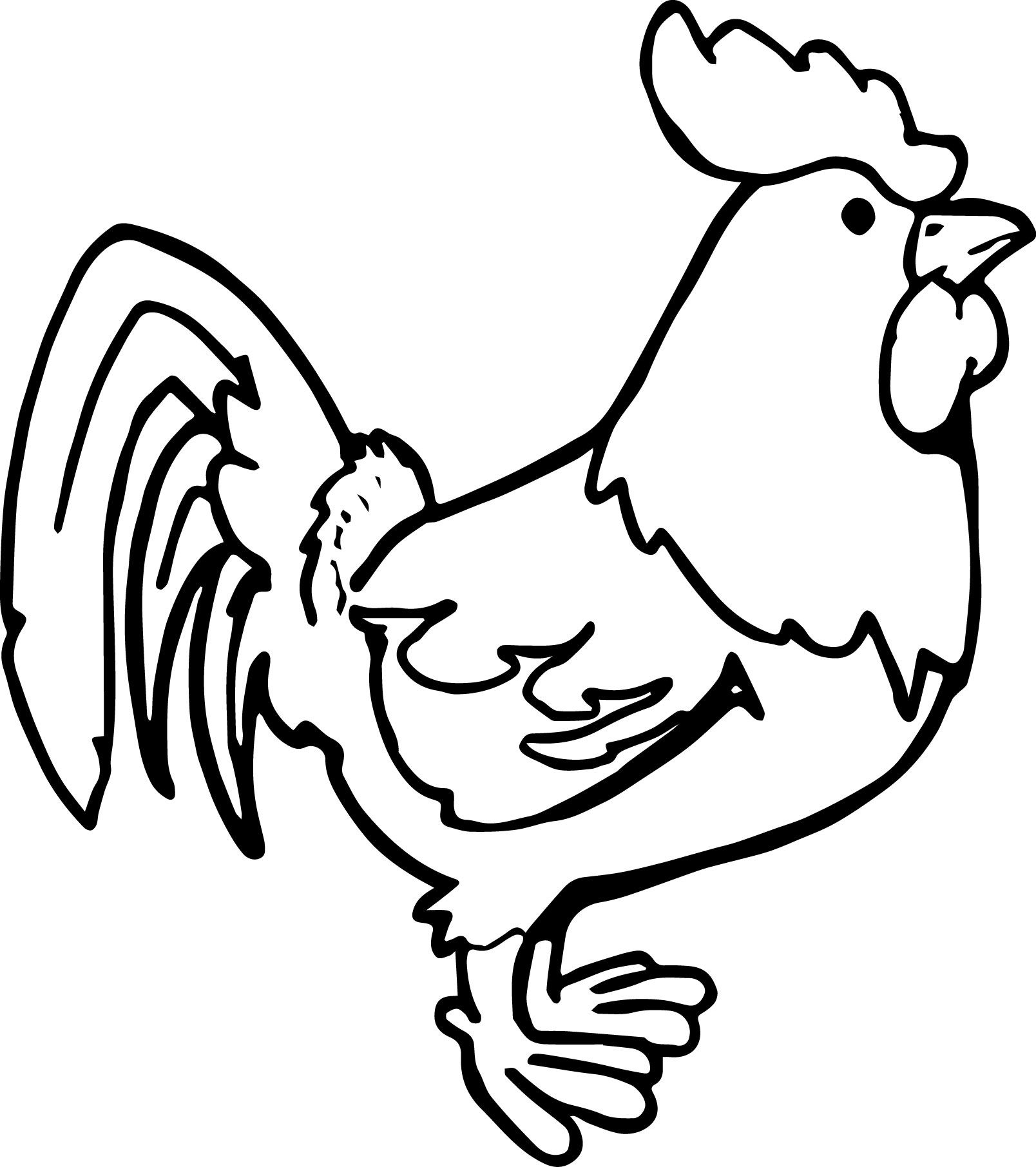 1608x1811 Rooster Coloring Page New Chicken Coloring Pages Coloringsuite