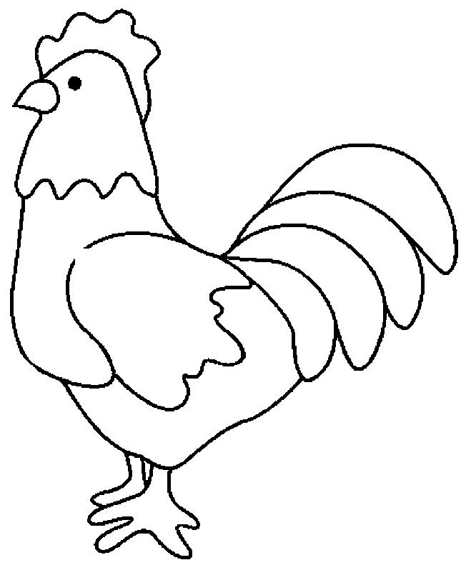 652x791 Rooster Coloring Page