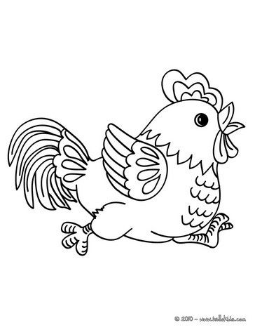 364x470 Rooster Coloring Page Cute And Amazing Farm Animals Coloring Page