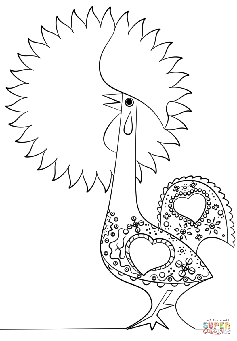 824x1186 Portuguese Rooster Coloring Page Free Printable Coloring Pages