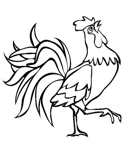 425x510 Rooster Coloring Pages Patterns Templates Wood