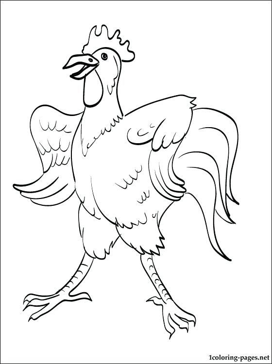 560x750 Rooster Coloring Pages Rooster Coloring Page For Kids Coloring