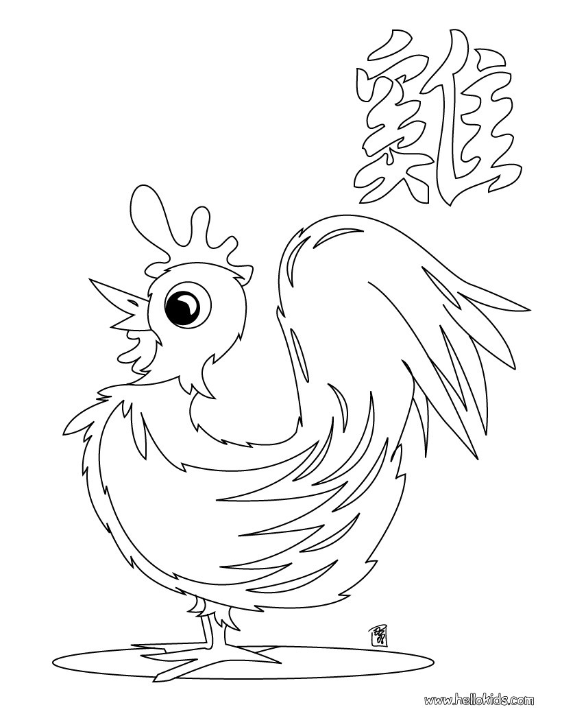 820x1060 Unusual Ideas Design Rooster Coloring Page The Year Of Pages