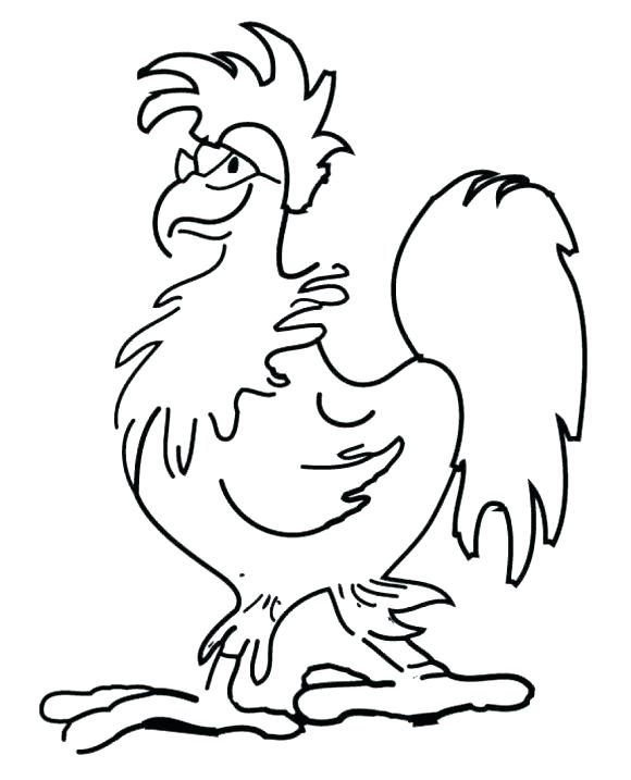 580x717 Rooster Coloring Pages