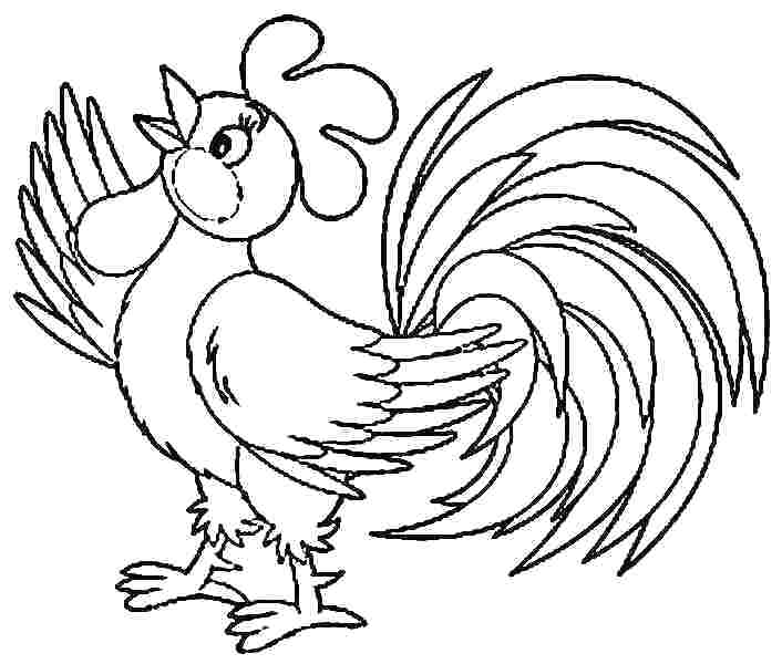 706x600 Rooster Color Page Kids Coloring Pages Rooster Color Page