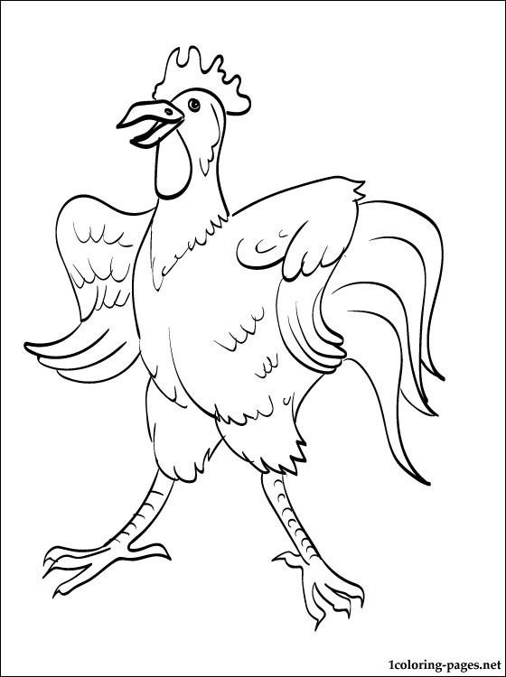 560x750 Rooster Coloring Page For Kids Coloring Pages