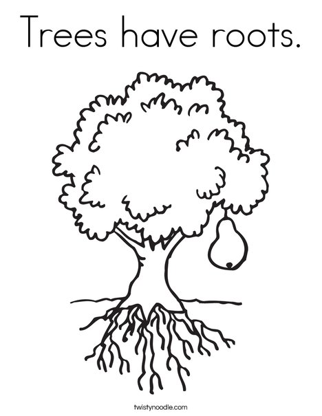 468x605 Trees Have Roots Coloring Page