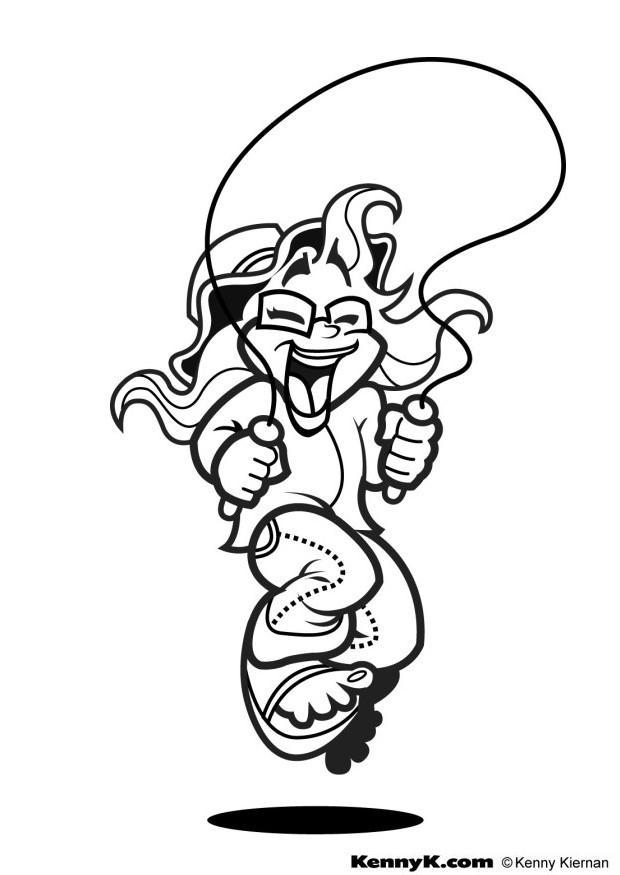 620x875 Coloring Page Rope Skipping