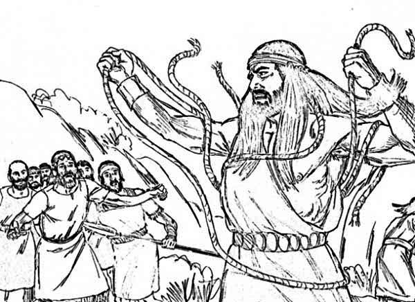 600x436 Samson Pull Tick Rope Coloring Page Color Luna