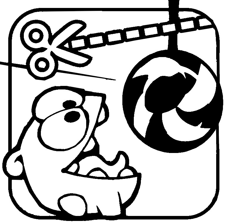 765x758 Coloring Page Cut The Rope