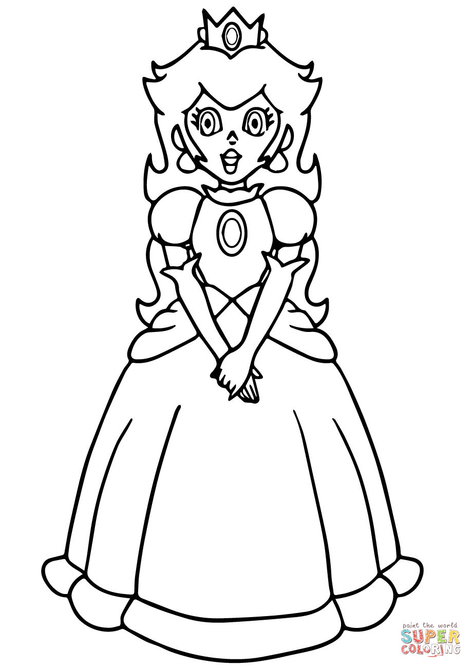 919x1300 Quickly Daisy From Mario Coloring Pages Rosalina Google Search