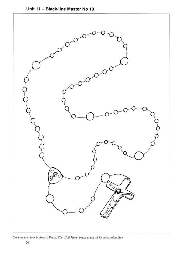 616x863 Rosary Picture To Color Rosary Coloring Sheet Hail Mary