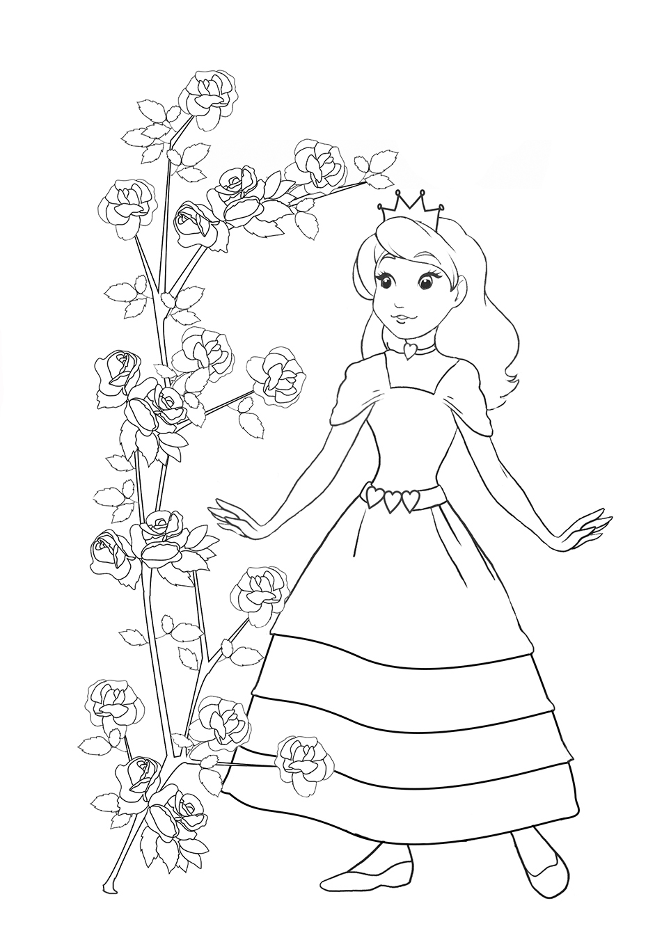 941x1351 Princess Coloring Pages