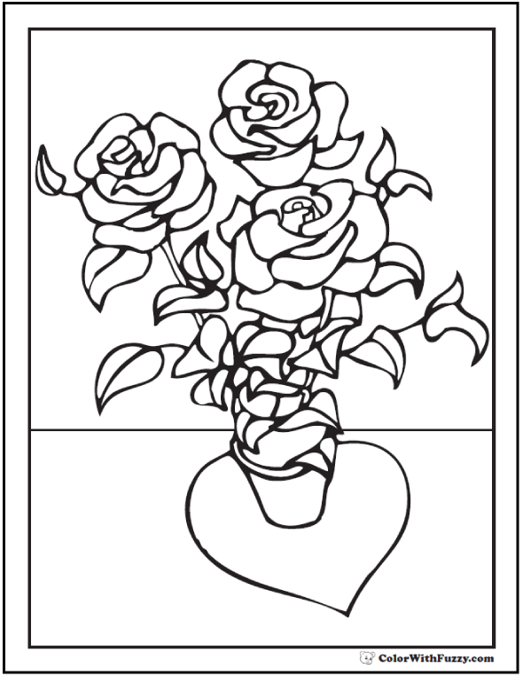 590x762 Shrub Coloring Page Rose Coloring Pages Customize Pdf