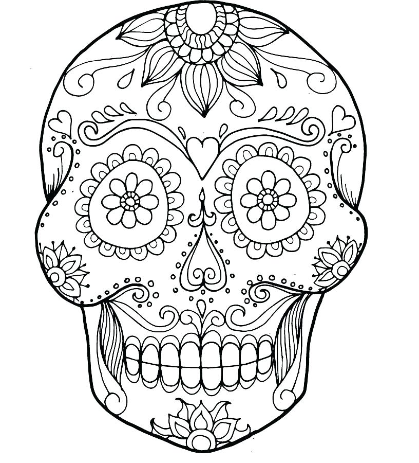 816x900 Skulls And Roses Coloring Pages Deepart