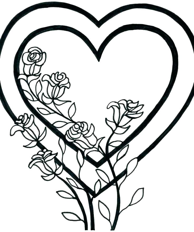 736x881 Printable Rose Coloring Pages Roses Coloring Pages Printable Rose