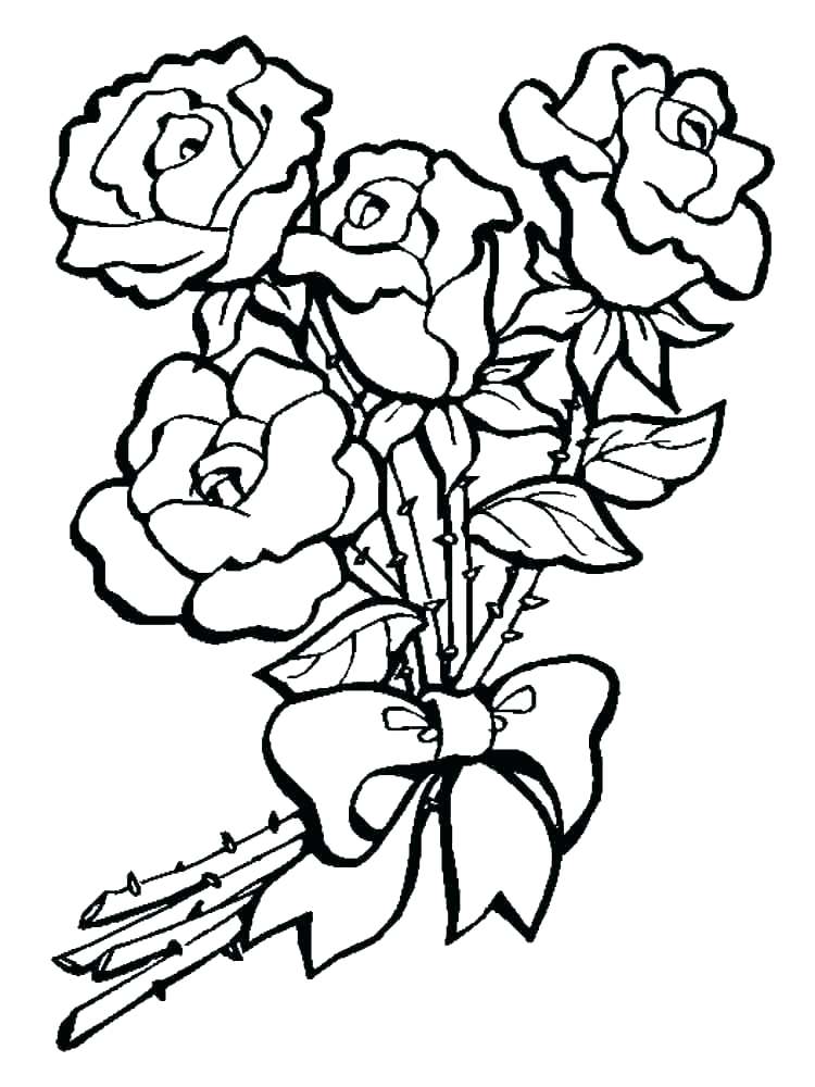750x1000 Rose Coloring Pages Printable Beautiful Big Rose A Free Printable