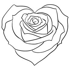 230x230 Rose Coloring Pages Prepossessing Heart And Roses Coloring Pages