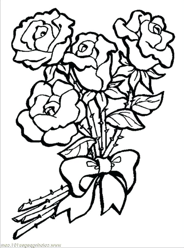 600x807 Printable Rose Coloring Pages Lovely Rose Flower Coloring Pages