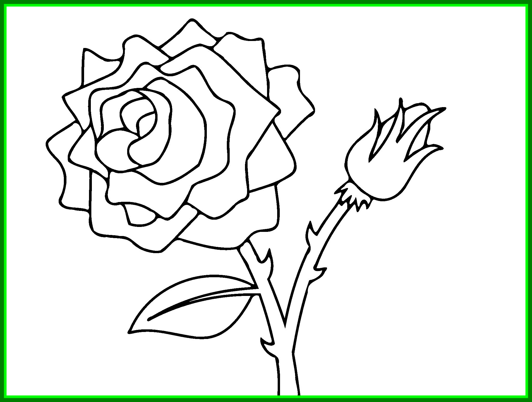 2050x1550 Best New Nice Rose Flower Coloring Pages For Kids Pict Of Picture