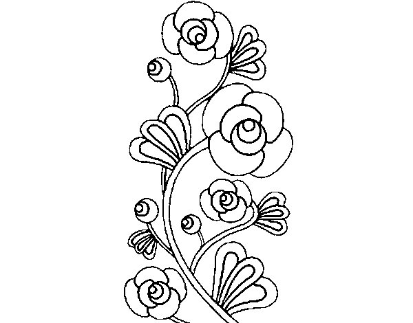 600x470 Rose Garden Coloring Page