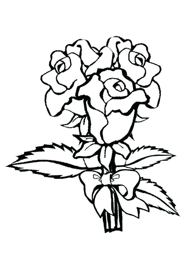 600x850 Coloring Page Rose Rose Coloring Pages Great Rose Coloring Pages