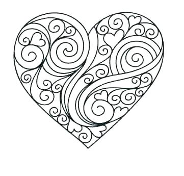 361x345 Heart Coloring Page Valentine Heart With Roses Coloring Pages