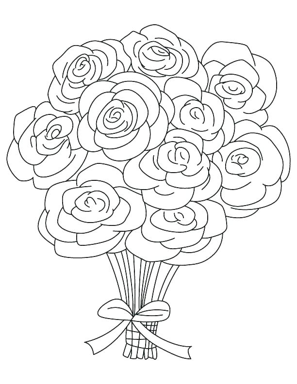 612x792 Rose Color Page Coloring Pages Roses And Hearts Heart And Roses