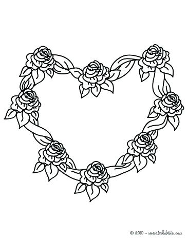 364x470 Roses And Hearts Coloring Pages Roses And Hearts Coloring Pages