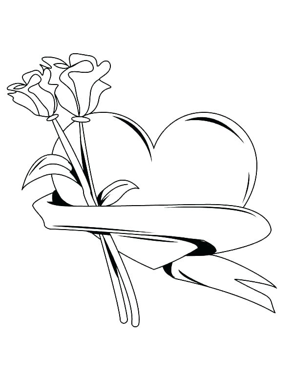 600x776 Heart Coloring Page