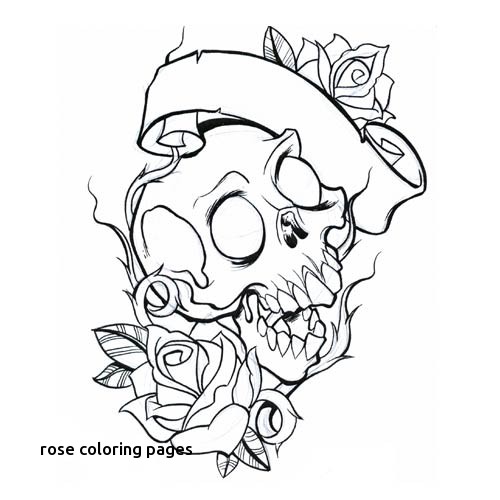 500x500 Skull Tattoo Coloring Pages Clipart Tattoo Ideen For Rose Coloring