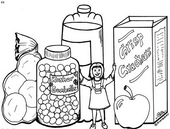 570x431 Rosh Hashanah Coloring Pages For Kids