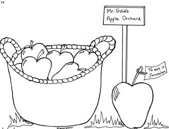 570x435 Rosh Hashanah Coloring Pages For Kids Coloring Pages