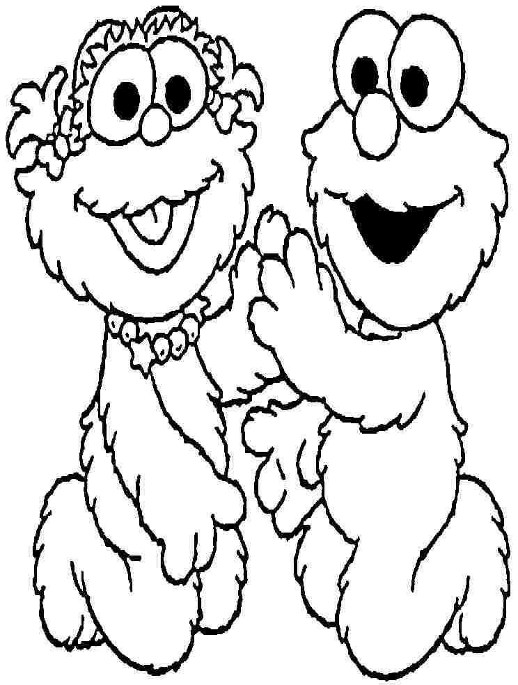 744x984 Rosita Sesame Street Coloring Pages
