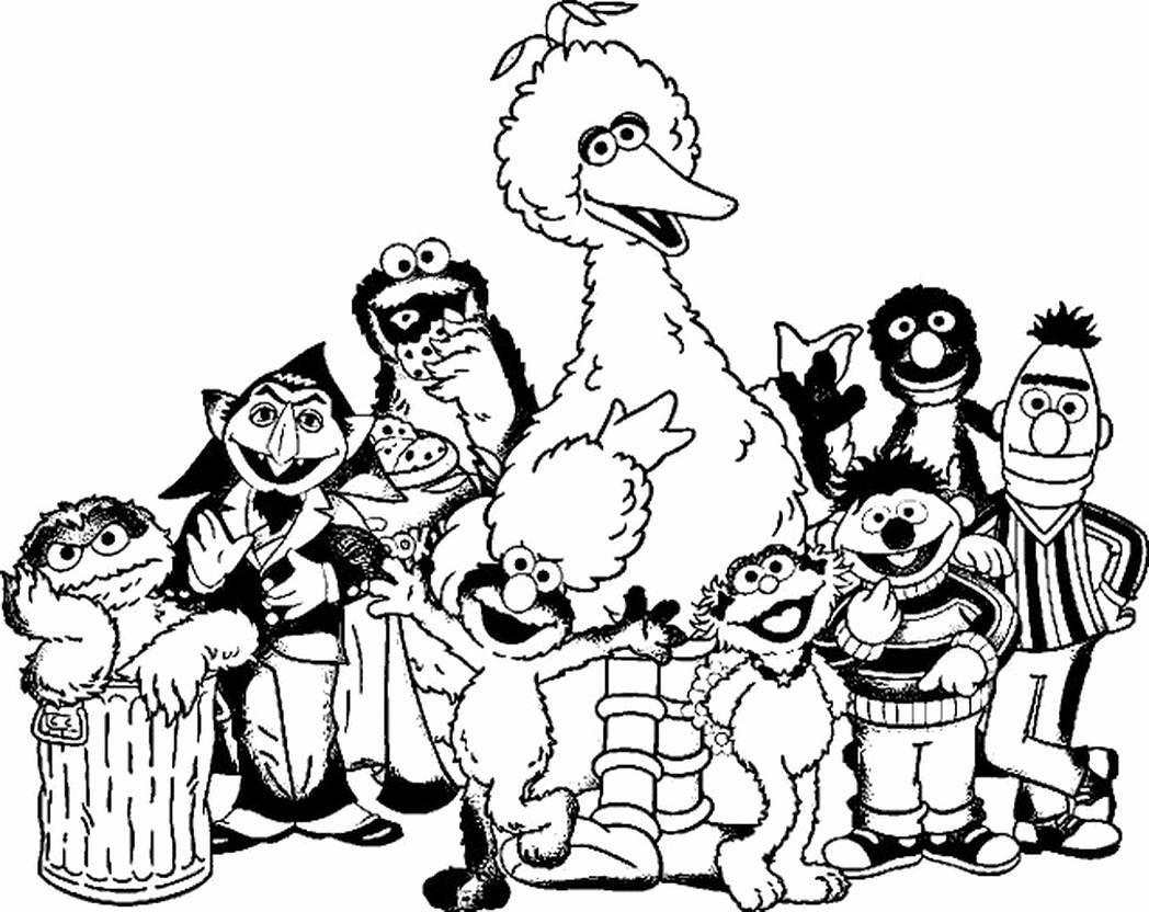 1048x832 Sesame Street Printable Coloring Pages Elegant Muppets Coloring