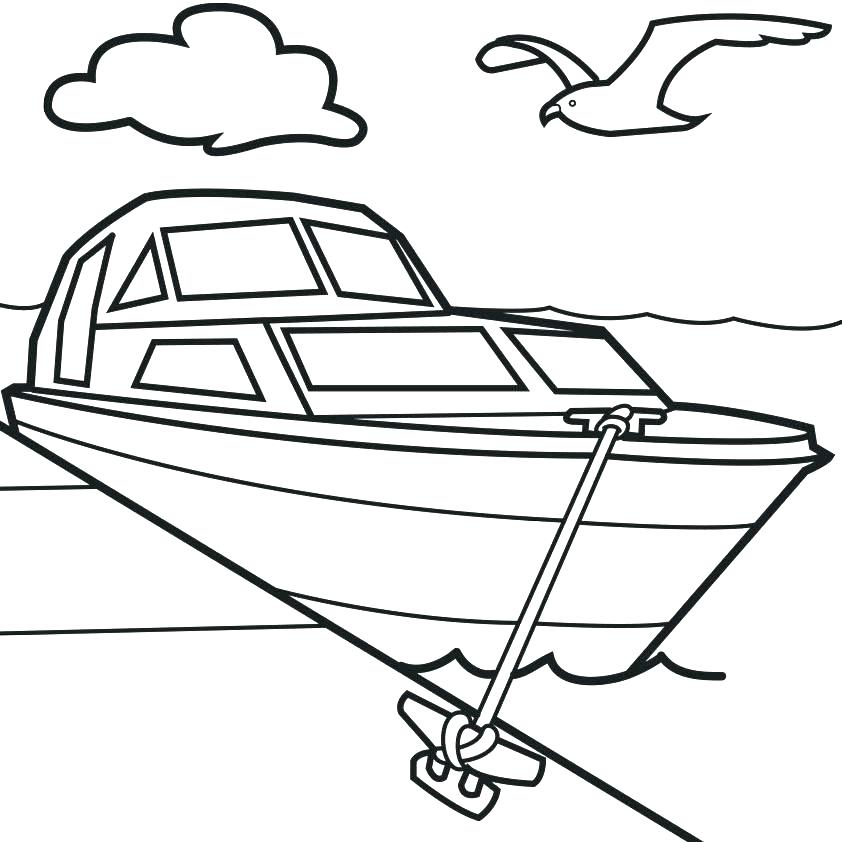 842x842 Coloring Pages Of Boats Speed Boat Coloring Pages Boat Coloring