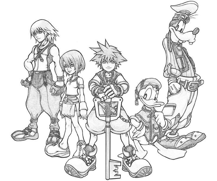 736x613 Attractive Inspiration Ideas Kingdom Hearts Coloring Pages All