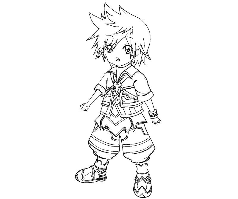 800x667 Crafty Design Kingdom Hearts Coloring Pages All Of Printable Sora