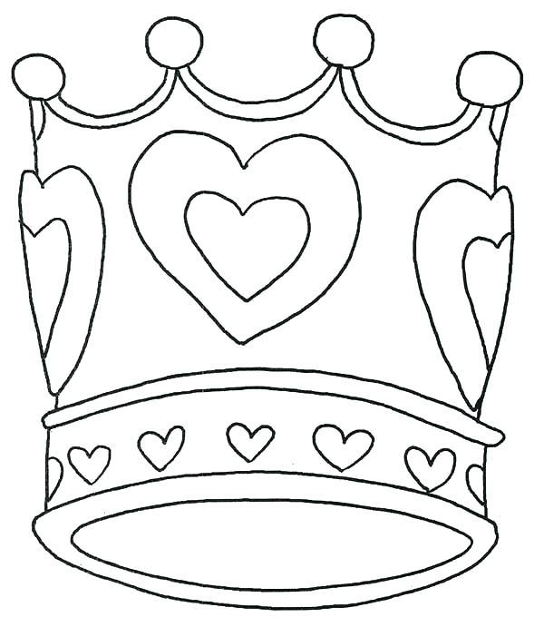 600x691 Crown Coloring Pages Coloring Pages To Print Crown Coloring Page