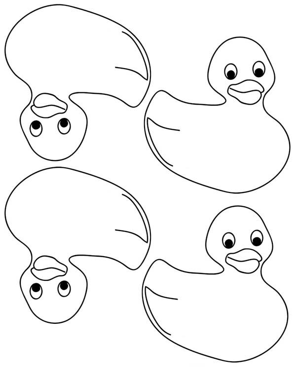 600x776 Rubber Duck Coloring Page Free Download