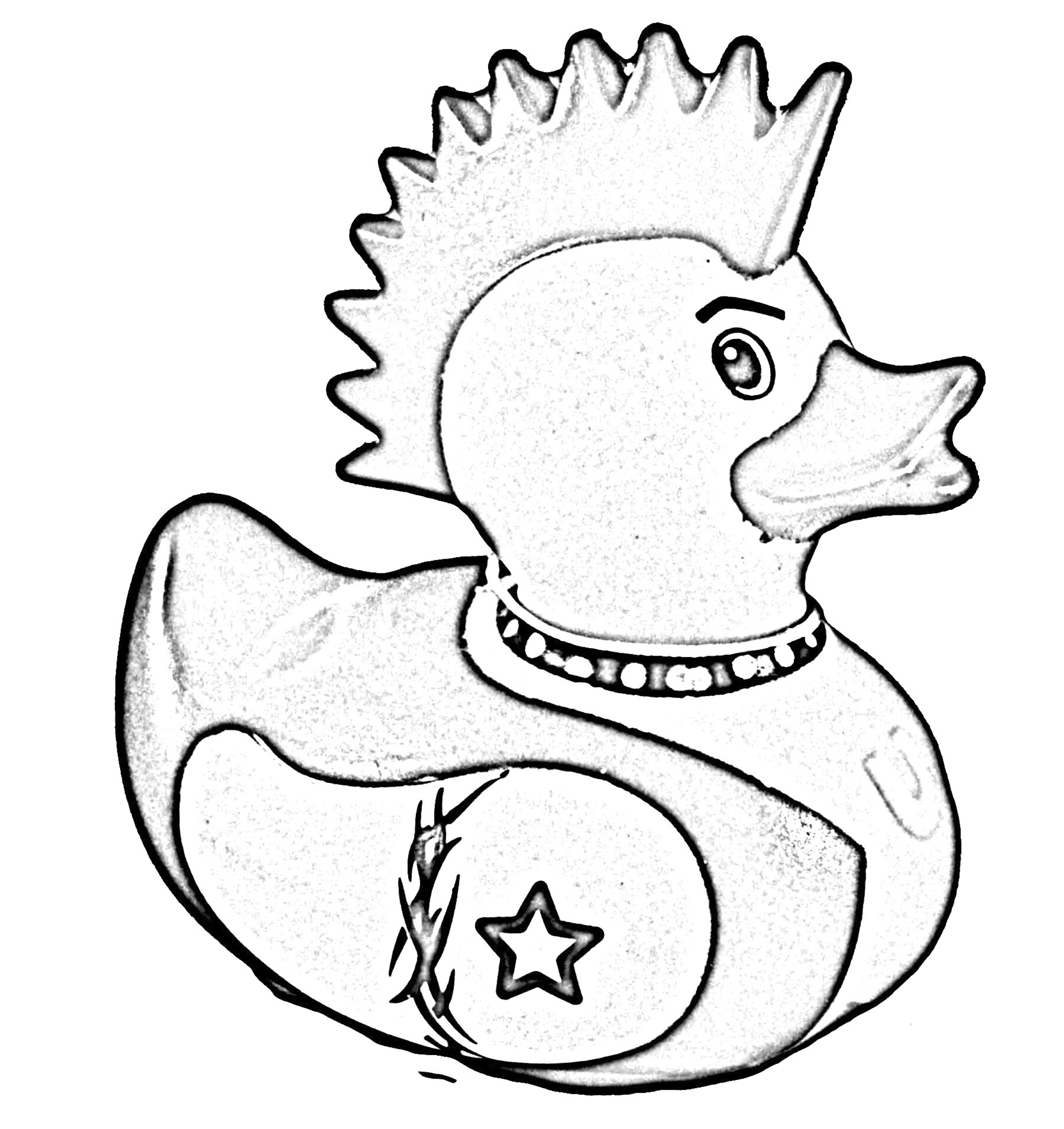 3747x3977 Rubber Duck Coloring Pages