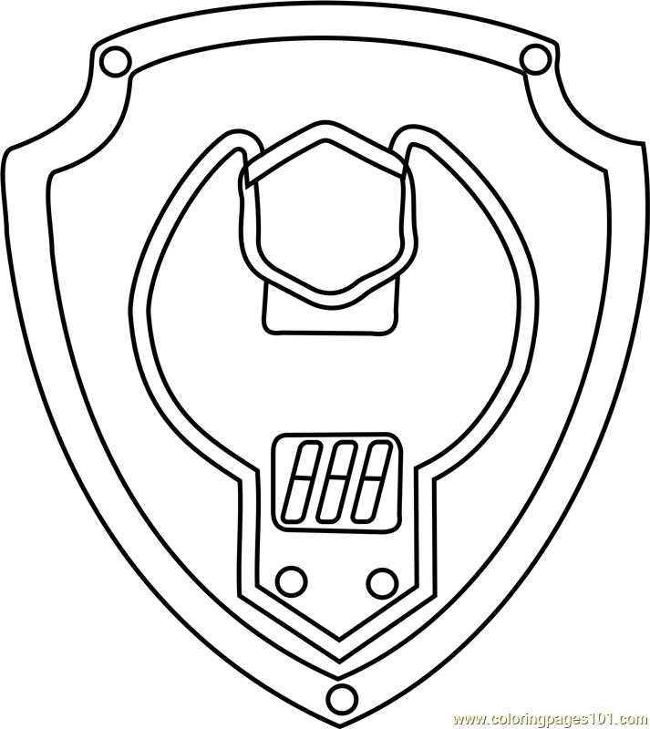 713x800 Rubble Badge Coloring Page